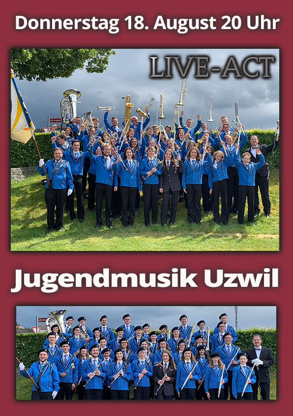 Plakat: Live-Konzert: JUGENDMUSIK UZWIL